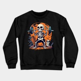 Squat Like It's Scary Catrina Skeleton Gym Crewneck Sweatshirt